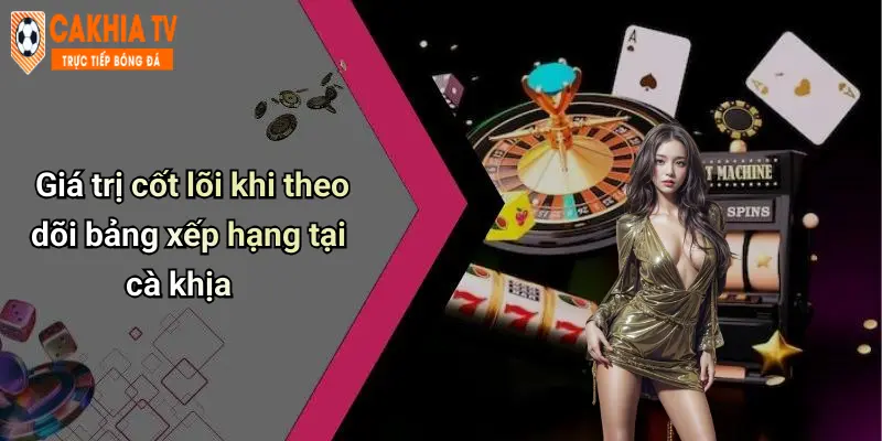 Giá trị cốt lõi khi theo dõi bảng xếp hạng tại cà khịa